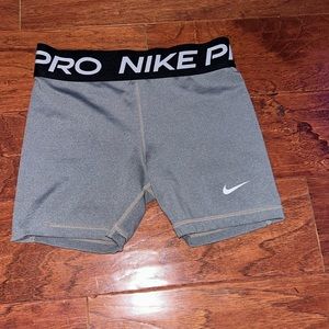 Grey Nike pro shorts kids size medium.